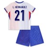 Maillot de Supporter France L. Hernandez 21 Extérieur Euro 2024 Pour Enfant